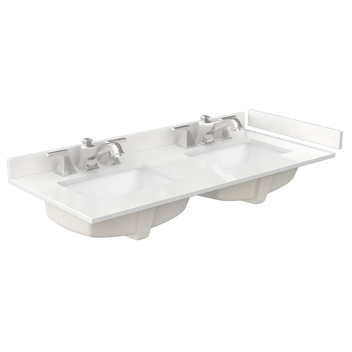Avery 48" Free Standing Double Basin Vanity Set with Cabinet, Quartz Vanity Top, and Framed Mirror - image 8