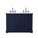 Avery 48" Free Standing Double Basin Vanity Set with Cabinet and Quartz Vanity Top - image 2
