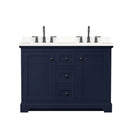 Avery 48" Free Standing Double Basin Vanity Set with Cabinet and Quartz Vanity Top - image 7