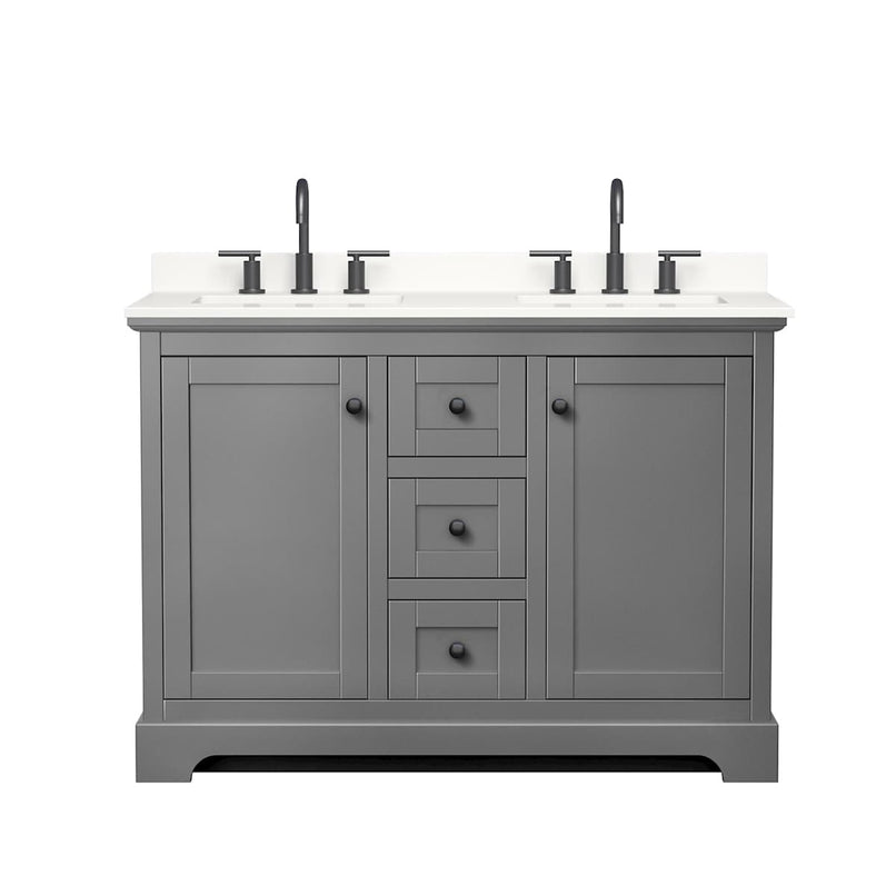 Avery 48" Free Standing Double Basin Vanity Set with Cabinet and Quartz Vanity Top - image 11