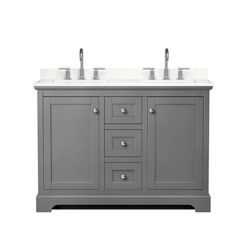 Avery 48" Free Standing Double Basin Vanity Set with Cabinet and Quartz Vanity Top - image 12