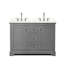 Avery 48" Free Standing Double Basin Vanity Set with Cabinet and Quartz Vanity Top - image 13