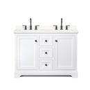Avery 48" Free Standing Double Basin Vanity Set with Cabinet and Quartz Vanity Top - image 15