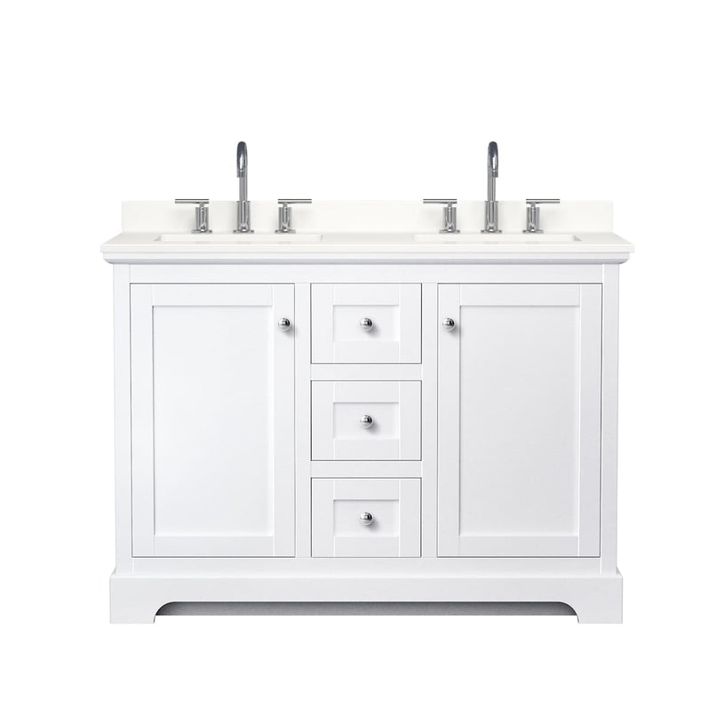 Avery 48" Free Standing Double Basin Vanity Set with Cabinet and Quartz Vanity Top - image 19