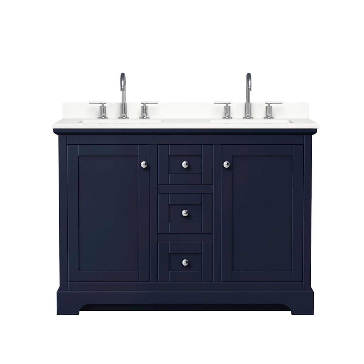 Avery 48" Free Standing Double Basin Vanity Set with Cabinet and Quartz Vanity Top - image 20