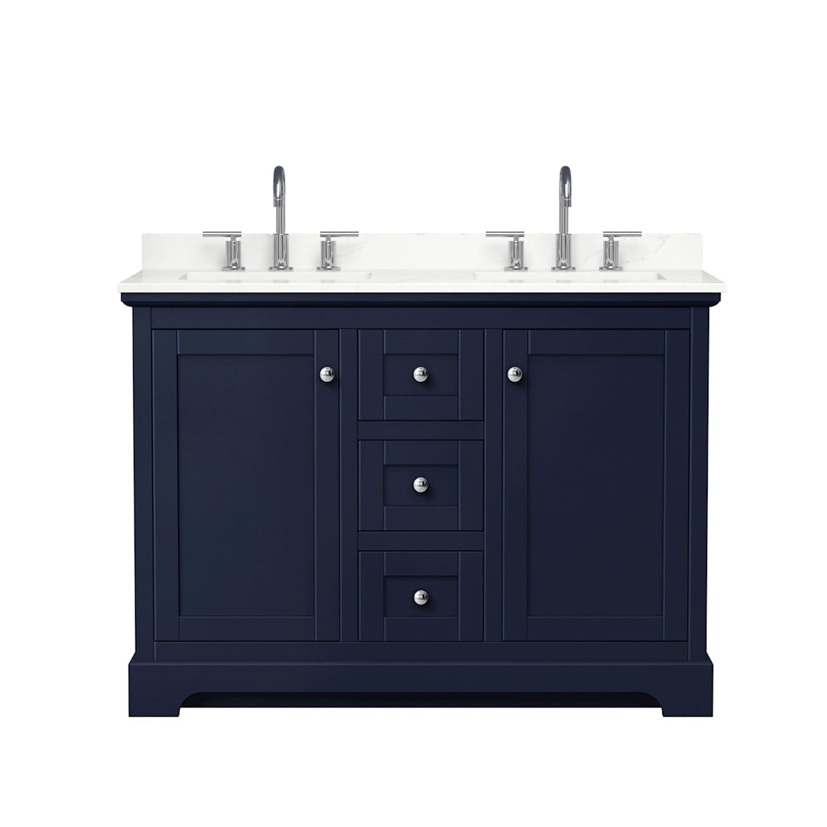 Avery 48" Free Standing Double Basin Vanity Set with Cabinet and Quartz Vanity Top - image 21