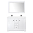 Avery 48" Free Standing Double Basin Vanity Set with Cabinet, Cultured Marble Vanity Top, and Framed Mirror - image 7