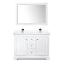 Avery 48" Free Standing Double Basin Vanity Set with Cabinet, Cultured Marble Vanity Top, and Framed Mirror - image 8