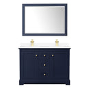 Avery 48" Free Standing Double Basin Vanity Set with Cabinet, Cultured Marble Vanity Top, and Framed Mirror - image 18