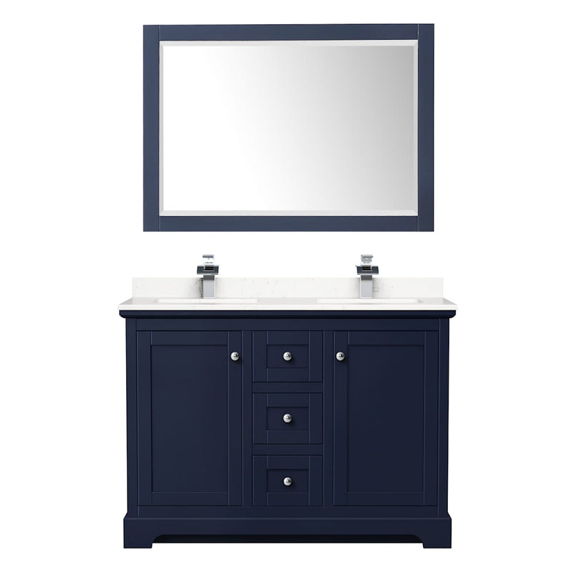 Avery 48" Free Standing Double Basin Vanity Set with Cabinet, Cultured Marble Vanity Top, and Framed Mirror - image 21