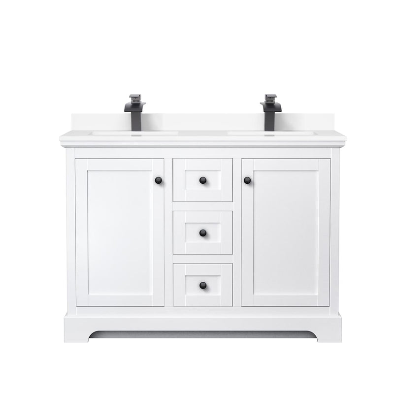 Avery 48" Free Standing Double Basin Vanity Set with Cabinet and Cultured Marble Vanity Top - image 10