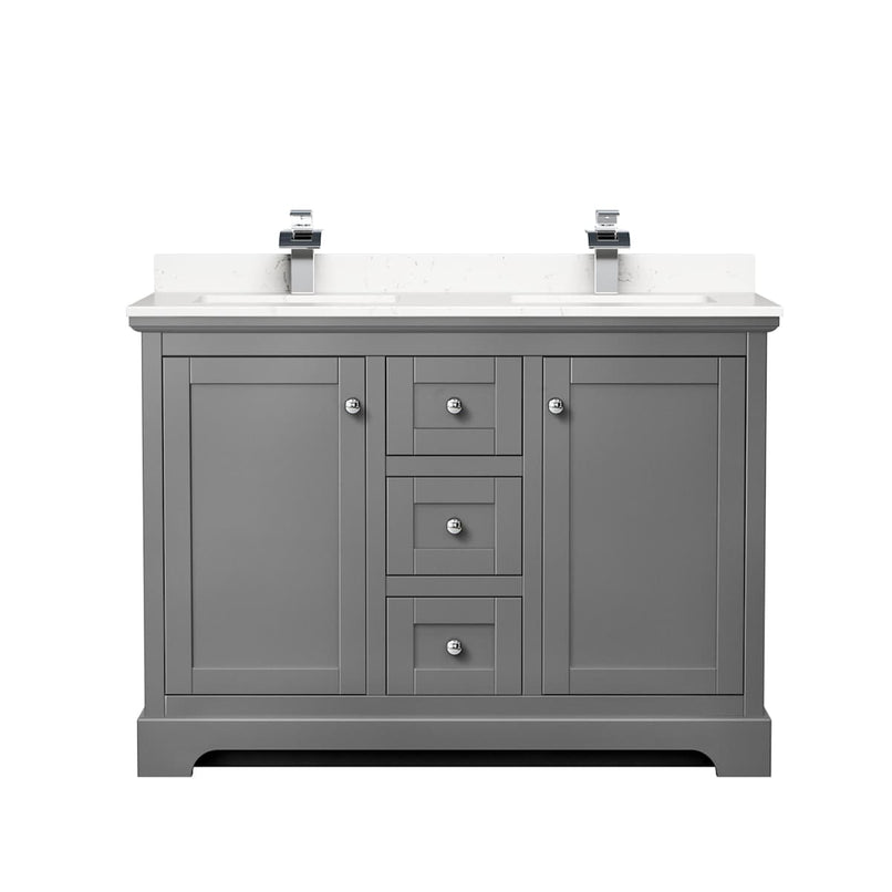 Avery 48" Free Standing Double Basin Vanity Set with Cabinet and Cultured Marble Vanity Top - image 13