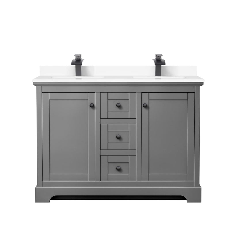 Avery 48" Free Standing Double Basin Vanity Set with Cabinet and Cultured Marble Vanity Top - image 14