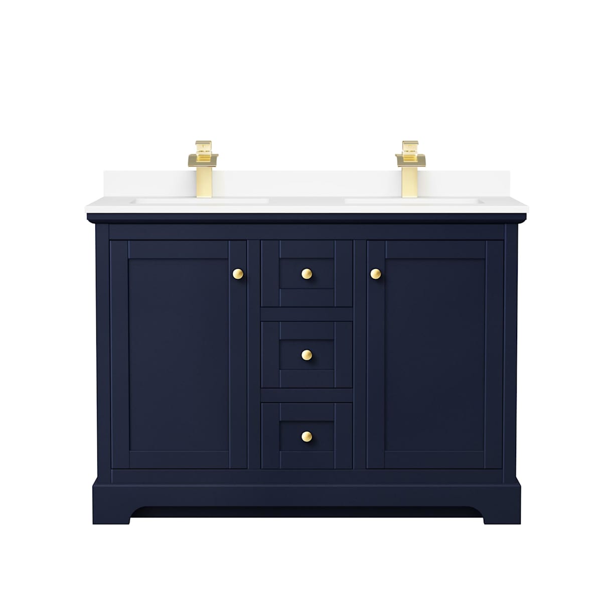 Avery 48" Free Standing Double Basin Vanity Set with Cabinet and Cultured Marble Vanity Top - image 16