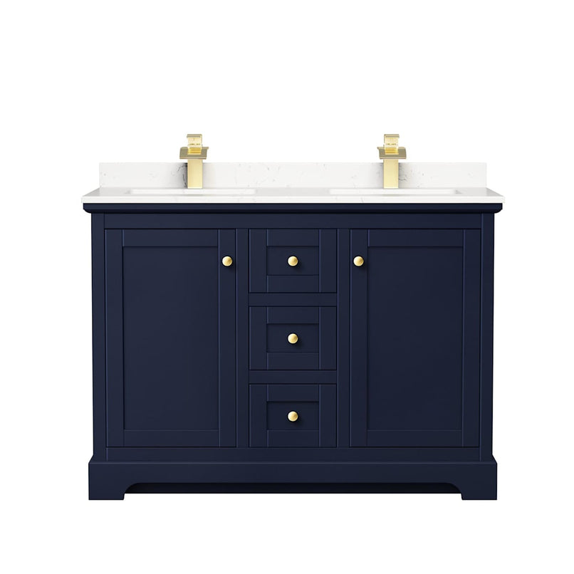 Avery 48" Free Standing Double Basin Vanity Set with Cabinet and Cultured Marble Vanity Top - image 17