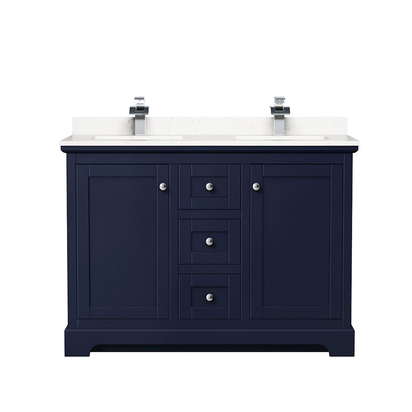 Avery 48" Free Standing Double Basin Vanity Set with Cabinet and Cultured Marble Vanity Top - image 19