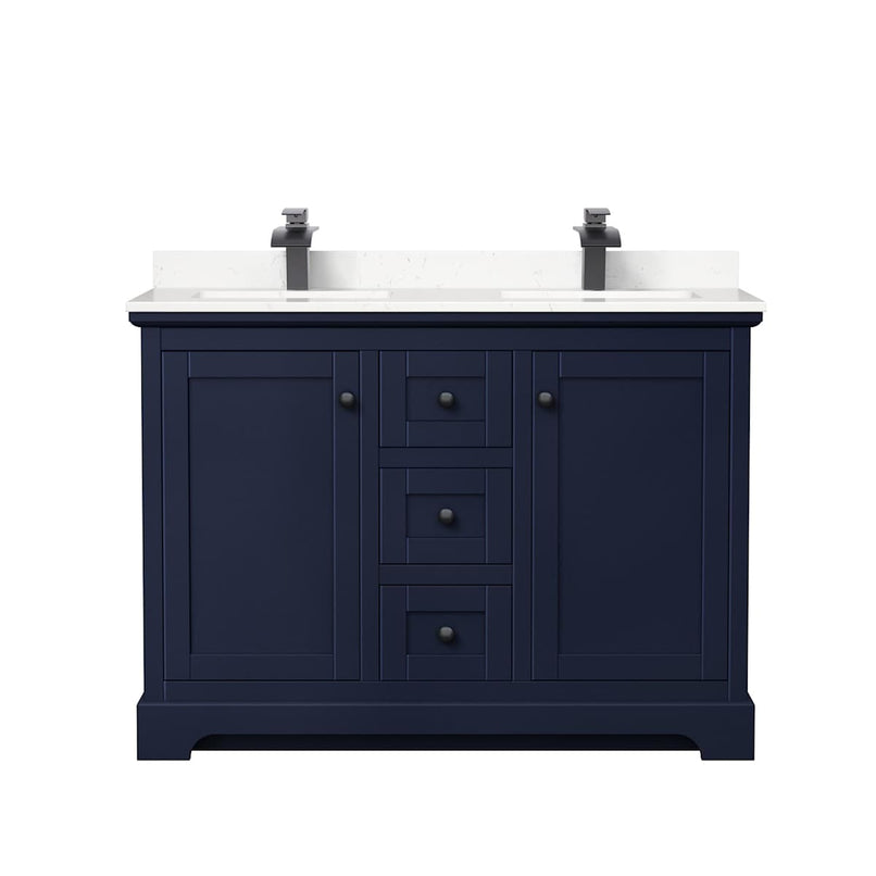 Avery 48" Free Standing Double Basin Vanity Set with Cabinet and Cultured Marble Vanity Top - image 21