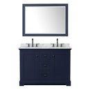 Avery 48" Free Standing Double Basin Vanity Set with Cabinet, Marble Vanity Top, and Framed Mirror - image 7