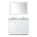 Avery 48" Free Standing Double Basin Vanity Set with Cabinet, Marble Vanity Top, and Framed Mirror - image 8