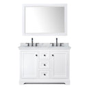 Avery 48" Free Standing Double Basin Vanity Set with Cabinet, Marble Vanity Top, and Framed Mirror - image 9
