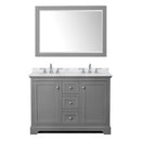 Avery 48" Free Standing Double Basin Vanity Set with Cabinet, Marble Vanity Top, and Framed Mirror - image 10