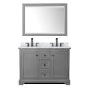 Avery 48" Free Standing Double Basin Vanity Set with Cabinet, Marble Vanity Top, and Framed Mirror - image 11