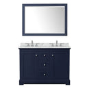 Avery 48" Free Standing Double Basin Vanity Set with Cabinet, Marble Vanity Top, and Framed Mirror - image 13