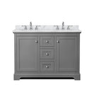Avery 48" Free Standing Double Basin Vanity Set with Cabinet and Marble Vanity Top - image 8
