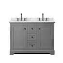 Avery 48" Free Standing Double Basin Vanity Set with Cabinet and Marble Vanity Top - image 9