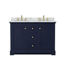 Avery 48" Free Standing Double Basin Vanity Set with Cabinet and Marble Vanity Top - image 10