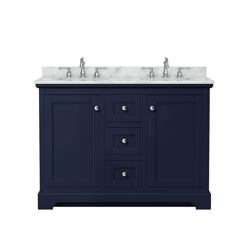 Avery 48" Free Standing Double Basin Vanity Set with Cabinet and Marble Vanity Top - image 11