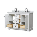 Avery 48" Free Standing Double Basin Vanity Set with Cabinet and Marble Vanity Top - image 14
