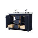 Avery 48" Free Standing Double Basin Vanity Set with Cabinet and Marble Vanity Top - image 19