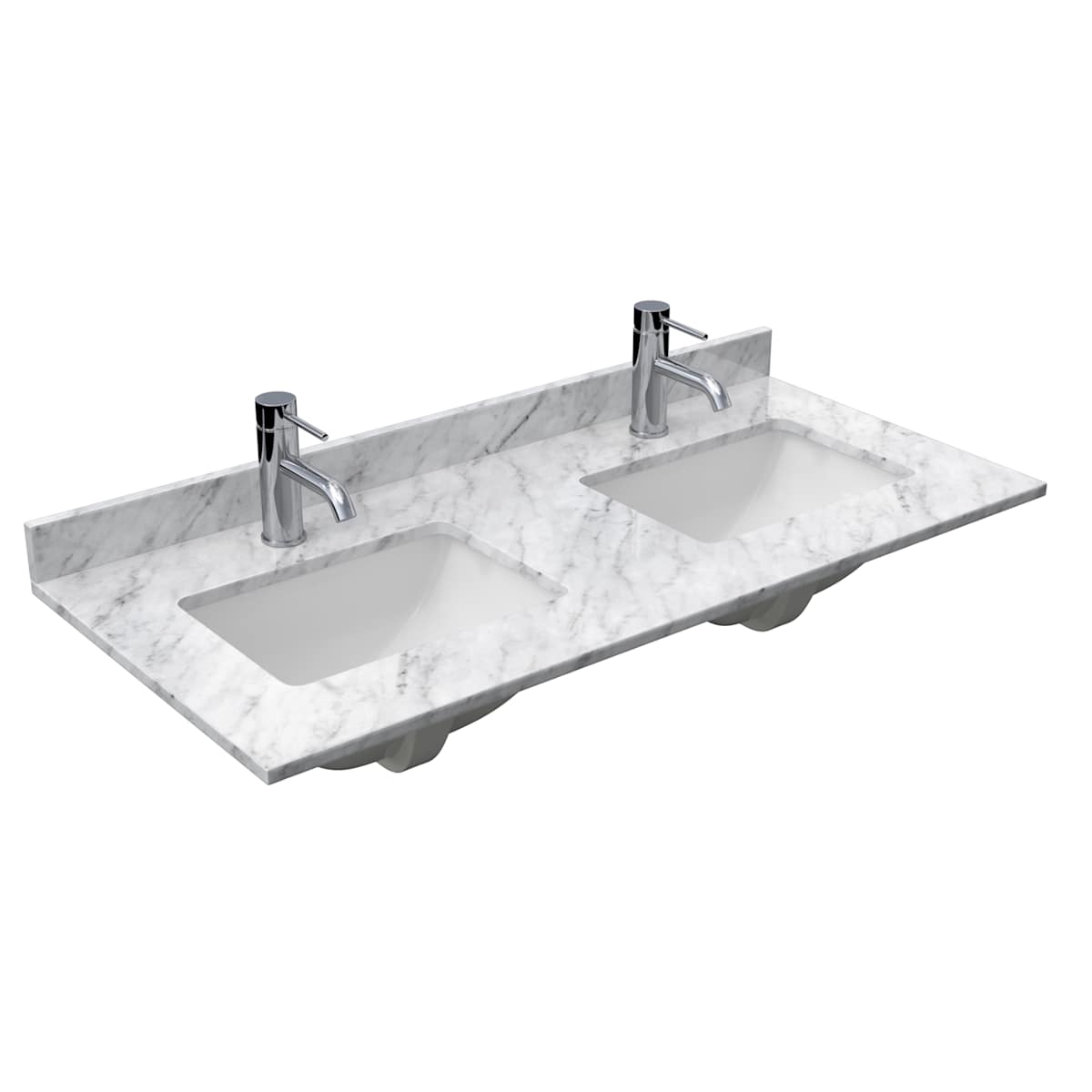 Avery 48" Free Standing Double Basin Vanity Set with Cabinet, Marble Vanity Top, and Framed Mirror - image 5