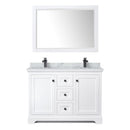 Avery 48" Free Standing Double Basin Vanity Set with Cabinet, Marble Vanity Top, and Framed Mirror - image 8