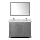 Avery 48" Free Standing Double Basin Vanity Set with Cabinet, Marble Vanity Top, and Framed Mirror - image 9