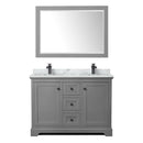 Avery 48" Free Standing Double Basin Vanity Set with Cabinet, Marble Vanity Top, and Framed Mirror - image 10