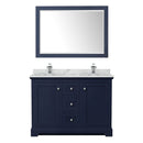Avery 48" Free Standing Double Basin Vanity Set with Cabinet, Marble Vanity Top, and Framed Mirror - image 12