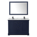 Avery 48" Free Standing Double Basin Vanity Set with Cabinet, Marble Vanity Top, and Framed Mirror - image 13