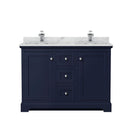 Avery 48" Free Standing Double Basin Vanity Set with Cabinet and Marble Vanity Top - image 12
