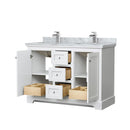 Avery 48" Free Standing Double Basin Vanity Set with Cabinet and Marble Vanity Top - image 13