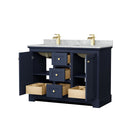 Avery 48" Free Standing Double Basin Vanity Set with Cabinet and Marble Vanity Top - image 17