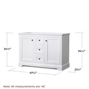 Avery 48" Single Free Standing Vanity Cabinet Only - Less Vanity Top - image 2