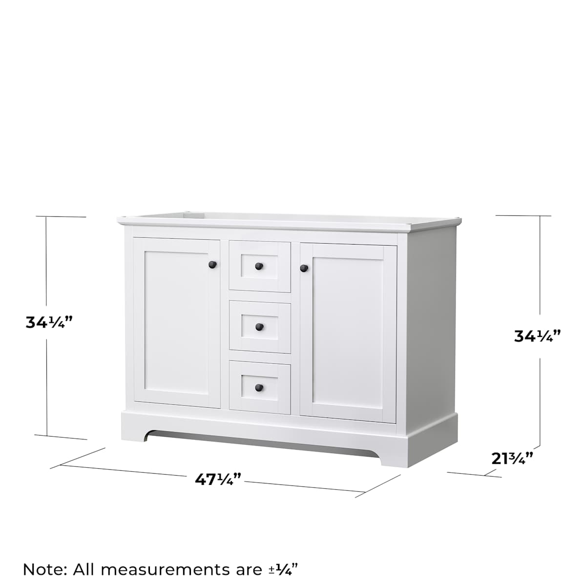 Avery 48" Single Free Standing Vanity Cabinet Only - Less Vanity Top