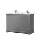Avery 48" Free Standing Double Basin Vanity Set with Cabinet and Cultured Marble Vanity Top - image 1