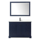 Avery 48" Free Standing Single Basin Vanity Set with Cabinet, Quartz Vanity Top, and Framed Mirror - image 2