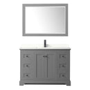 Avery 48" Free Standing Single Basin Vanity Set with Cabinet, Quartz Vanity Top, and Framed Mirror - image 19