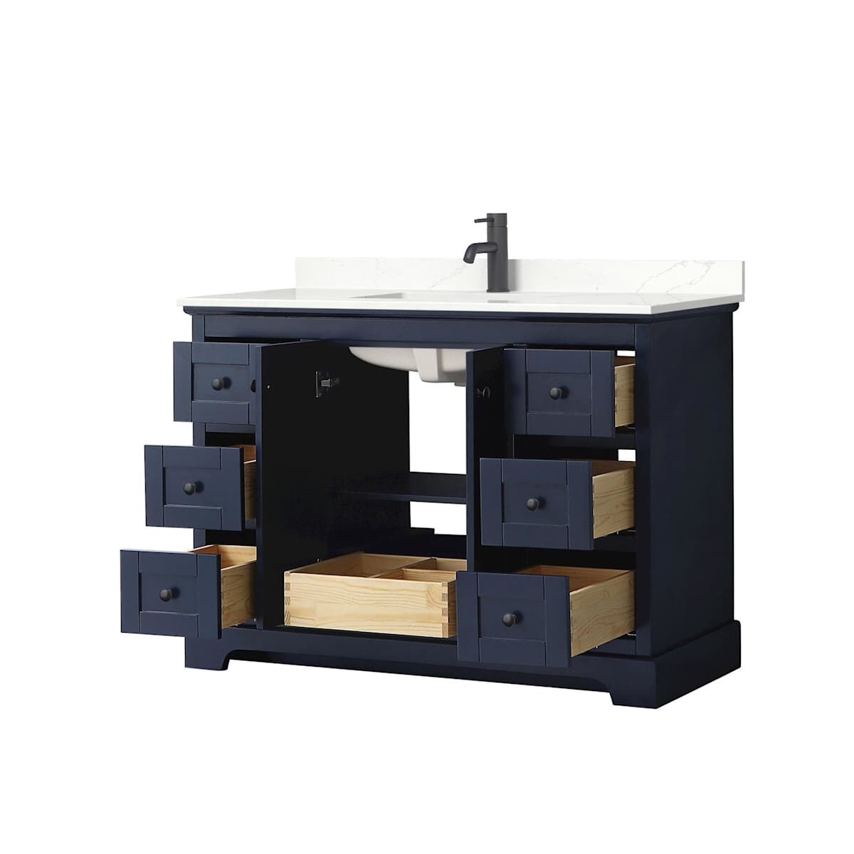 Avery 48" Free Standing Single Basin Vanity Set with Cabinet and Quartz Vanity Top