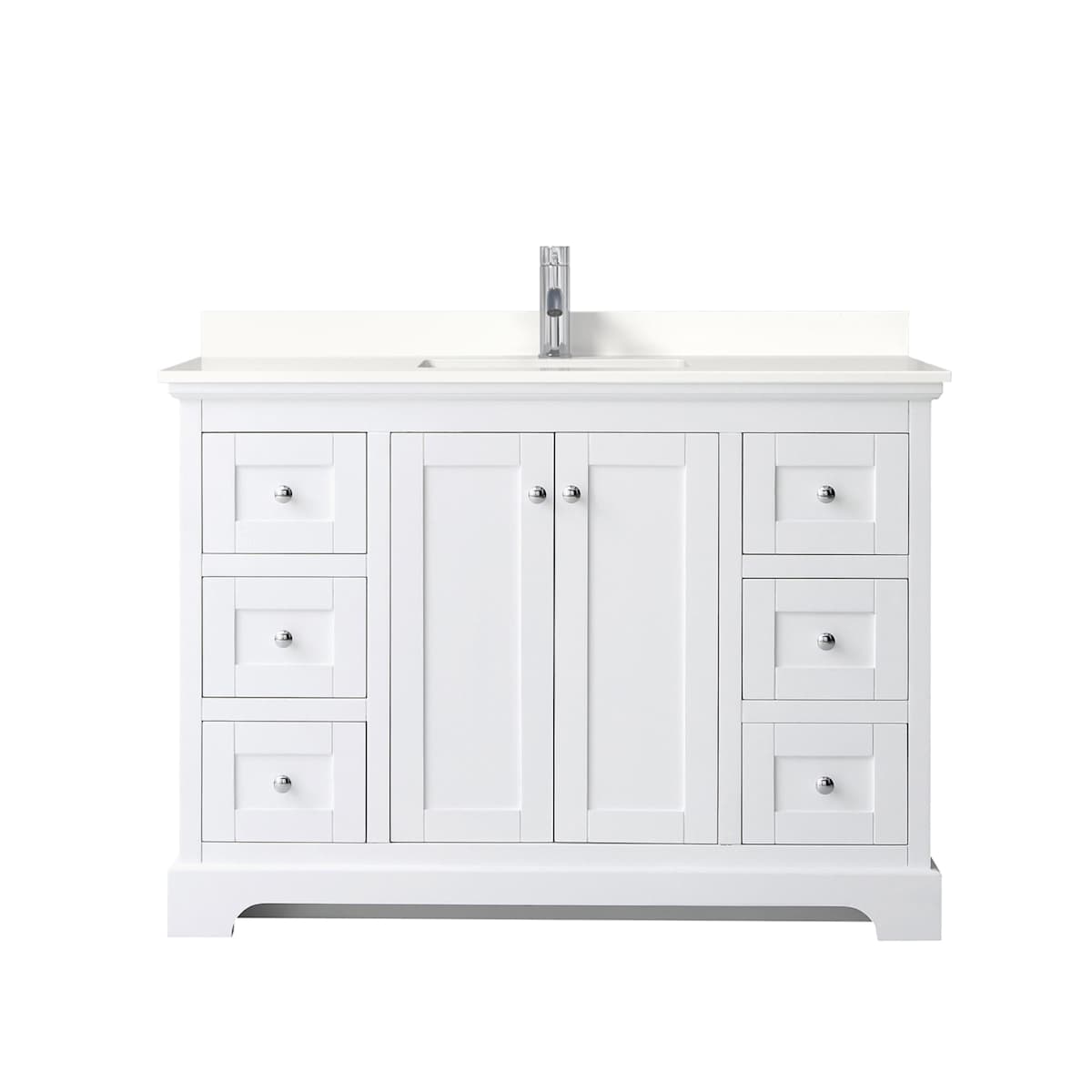 Avery 48" Free Standing Single Basin Vanity Set with Cabinet and Quartz Vanity Top