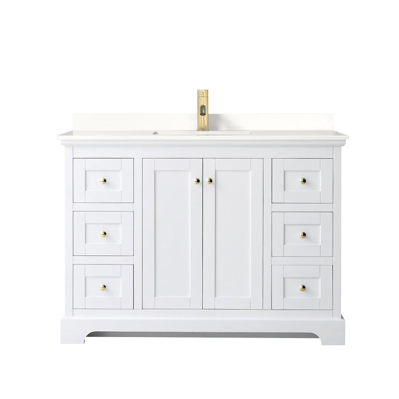 Avery 48" Free Standing Single Basin Vanity Set with Cabinet and Quartz Vanity Top - image 11